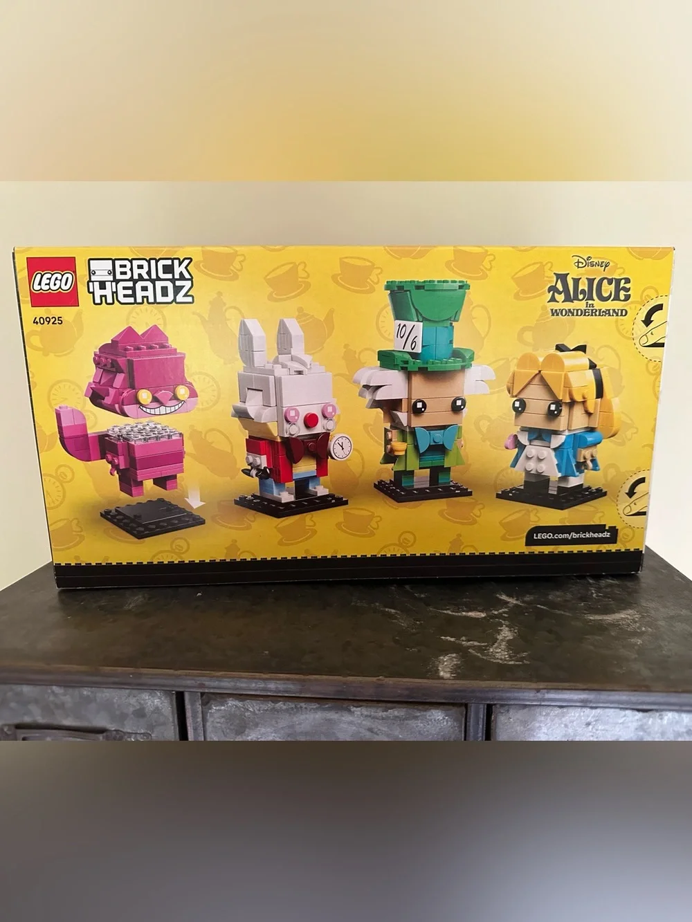 Lego Alice in Wonderland Brick Headz NIB Mad Hatter Cheshire Cat White Rabbit